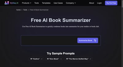 MyMap.AI Book Summarizer preview